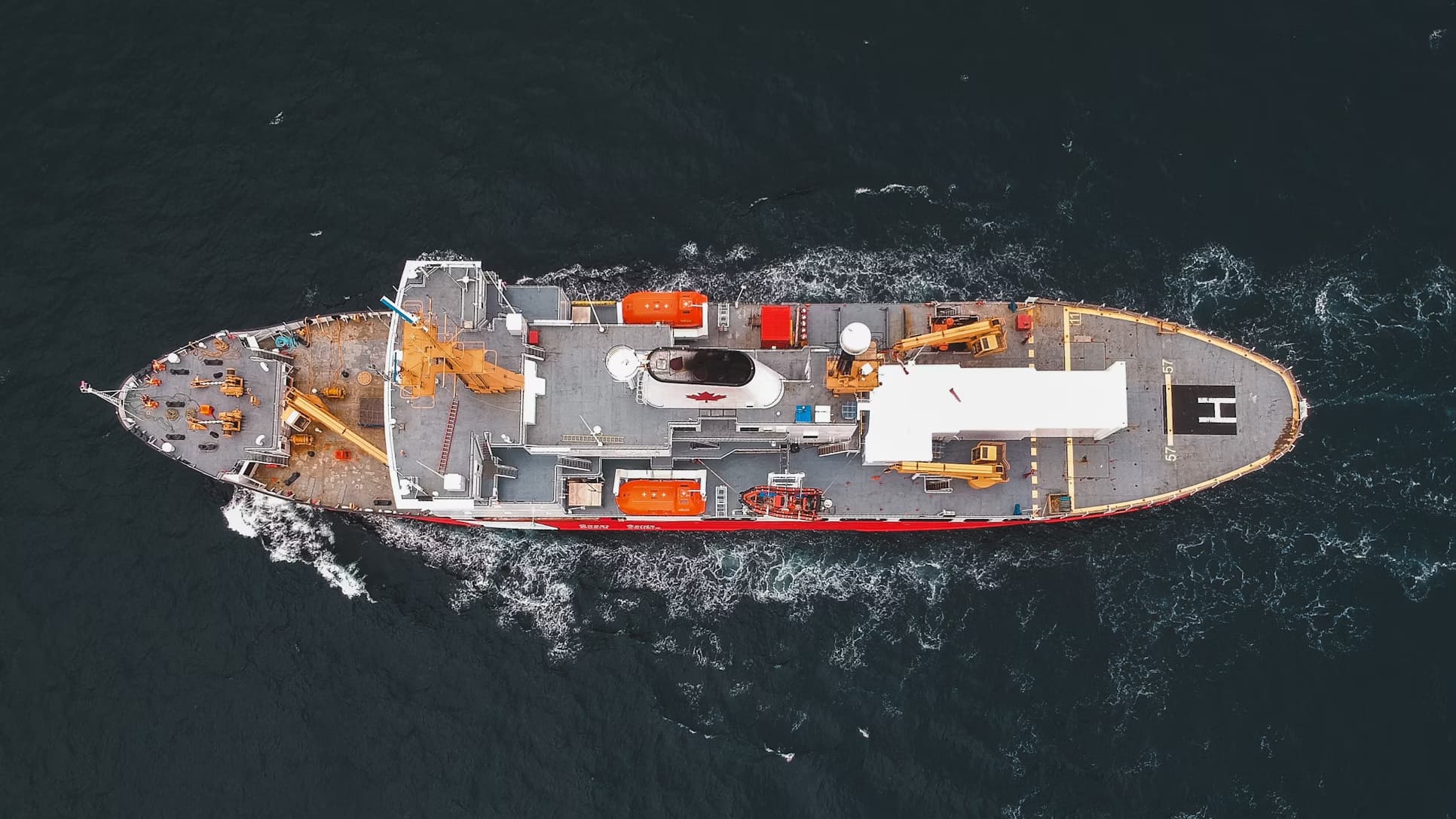 An image of a vessel at sea